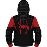 Spiderman Hoodie -Voor Kinderen -  Miles Morales - Zip-up Jas - Cosplay Sweatshirt - Hallo Carnaval - Hooded Kostuum -