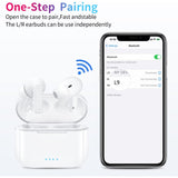 Soicear Bluetooth Oordoppen - 5.1-koptelefoon Draadloze oordopjes Sport in-ear met microfoon, 38 uur oplaadetui, aanraakbediening, hifi-stereo, IPX5 waterdicht voor iPhone Huawei Samsung Xiaomi Sony