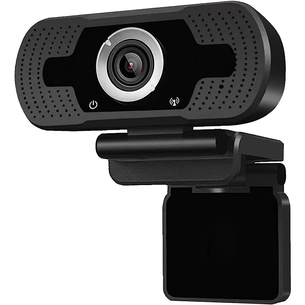 Rocketshop Webcam met Microfoon - 1080P HD Streaming Webcam - Plug and Play - Groothoek USB Camera - Compatibel met PC, Laptop, Desktop, Mac, Skype, YouTube, Zoom & Facetime