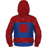 Spiderman Hoodie -Voor Kinderen - Miles Morales - Zip-up Jas - Cosplay Sweatshirt - Hallo Carnaval - Hooded Kostuum - Rood Blauw