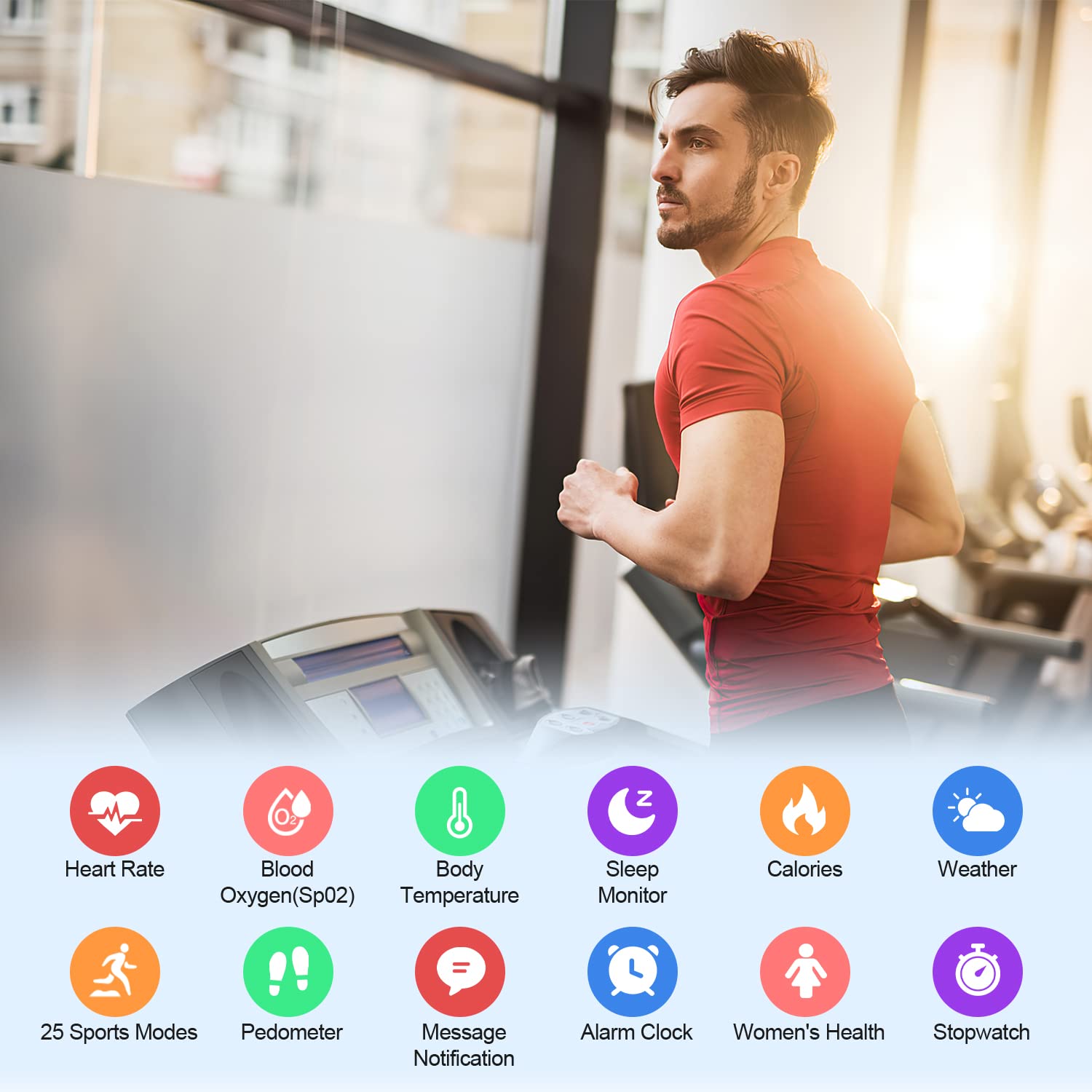 Blackview R3 Pro Smartwatch – 1.69” Full Touch – 24 Sportmodi – Hartslag & SpO2 – 5ATM Waterdicht – Inclusief 2 Polsbandjes – iOS & Android