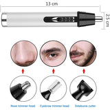 Professionele 4-in-1 Neushaartrimmer - USB Oplaadbaar - Oorhaartrimmer - Neushaar, Wenkbrauwen en Oorhaar - Zilver