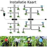 Multifunctioneel Automatische Irrigatiesysteem - 40 m + 3 m - Irrigatiesets - Met Microdrip - Tuin Irrigatiesysteem - Met Verstelbare Druppelaars & PVC-slang-  DIY Plant Watering Kit - voor Tuin, Kas en Bloemen.