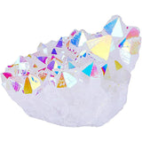 Titanium Gecoat Kristalkwarts | 1 Stuk | Gepolijst Regenboog Gecoat Helende Kristal voor Reiki, Chakra, Feng Shui | 100-200g | Natuurlijk Wit