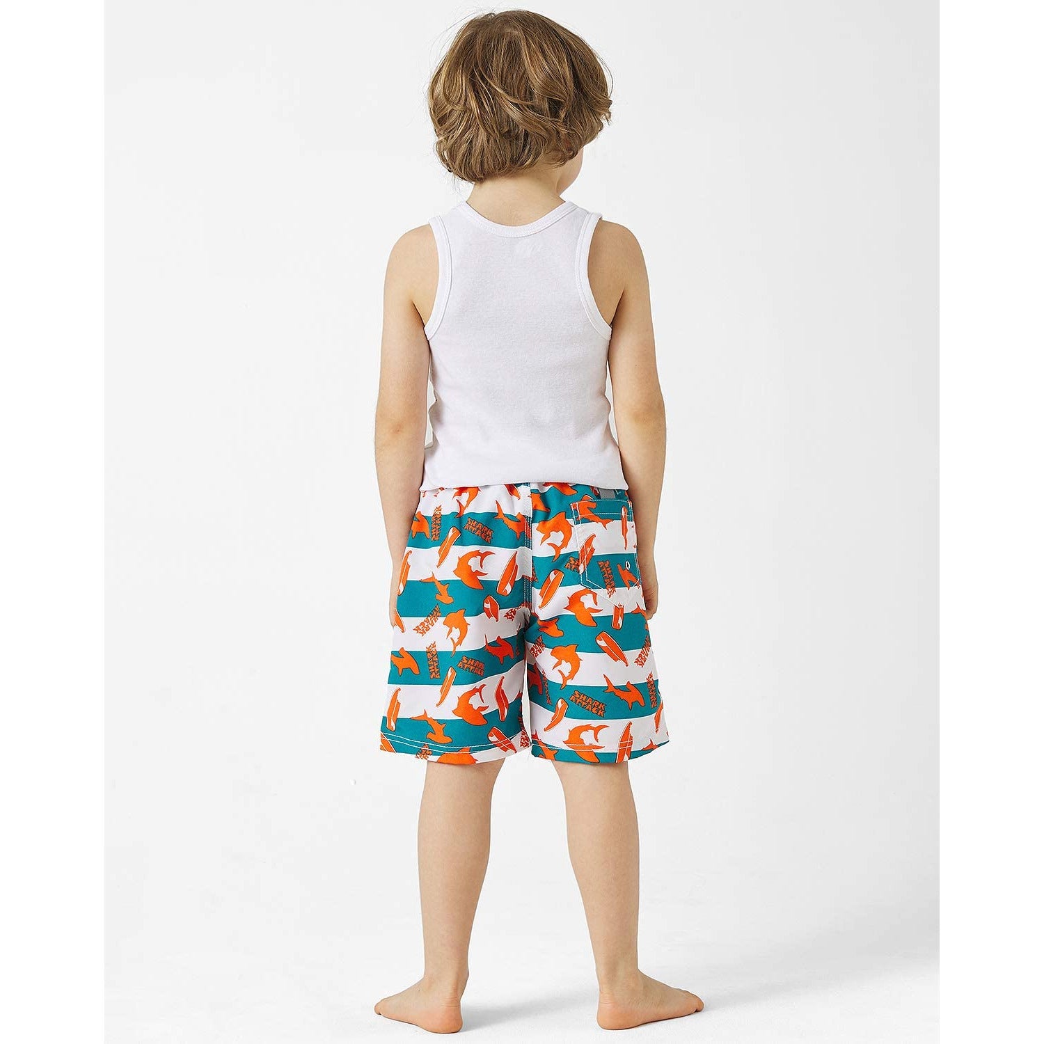 Jongens Zwemshorts - Sneldrogend en Comfortabel - Lichtgewicht en Ademend Polyester - Losse Pasvorm met Mesh Binnenbroek - Elastische Tailleband met Trekkoord - Zijdelingse Zakken en Achterzak met Klittenbandsluiting - Coole Motieven