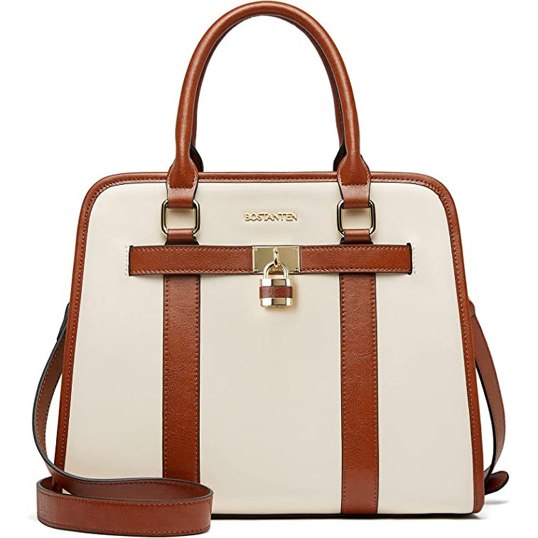 Bostanten  Dames Handtas – Elegante Kunstleren Tas met Ritssluiting – 3-Vaks Indeling – Verstelbare Crossbody Schouderriem – Binnenvak met Rits – Handtas voor Dagelijks Gebruik – Ca. 29x13x25 cm