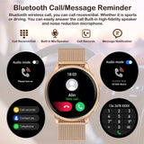 Rocketshop - Bluetooth Smartwatch - Inclusief RVS  Milanese / Siliconen Band - Smart Dameshorloge - 1,32 Inch Touchscreen - IP67  Waterdicht - Fitnesstracker - Slaapmonitor - Hartslagmeter - Bloeddruk - Muziekbediening - Stappenteller - Android / iOS