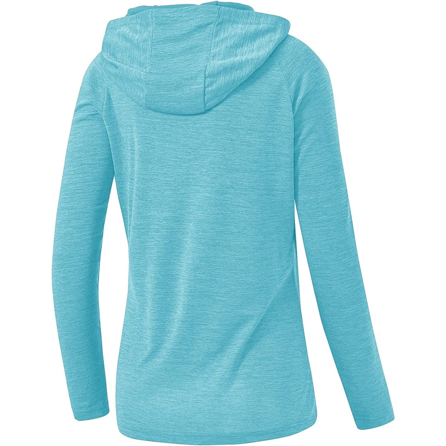 UPF 50+ Zonbescherming Hoodie - Elastische Yoga Hoodie - Lange Mouw Sport Shirt - Fitness  Trui Met Capuchon - Wandelen Outdoor UV-shirt - Lichtgewicht - Licht Blauw