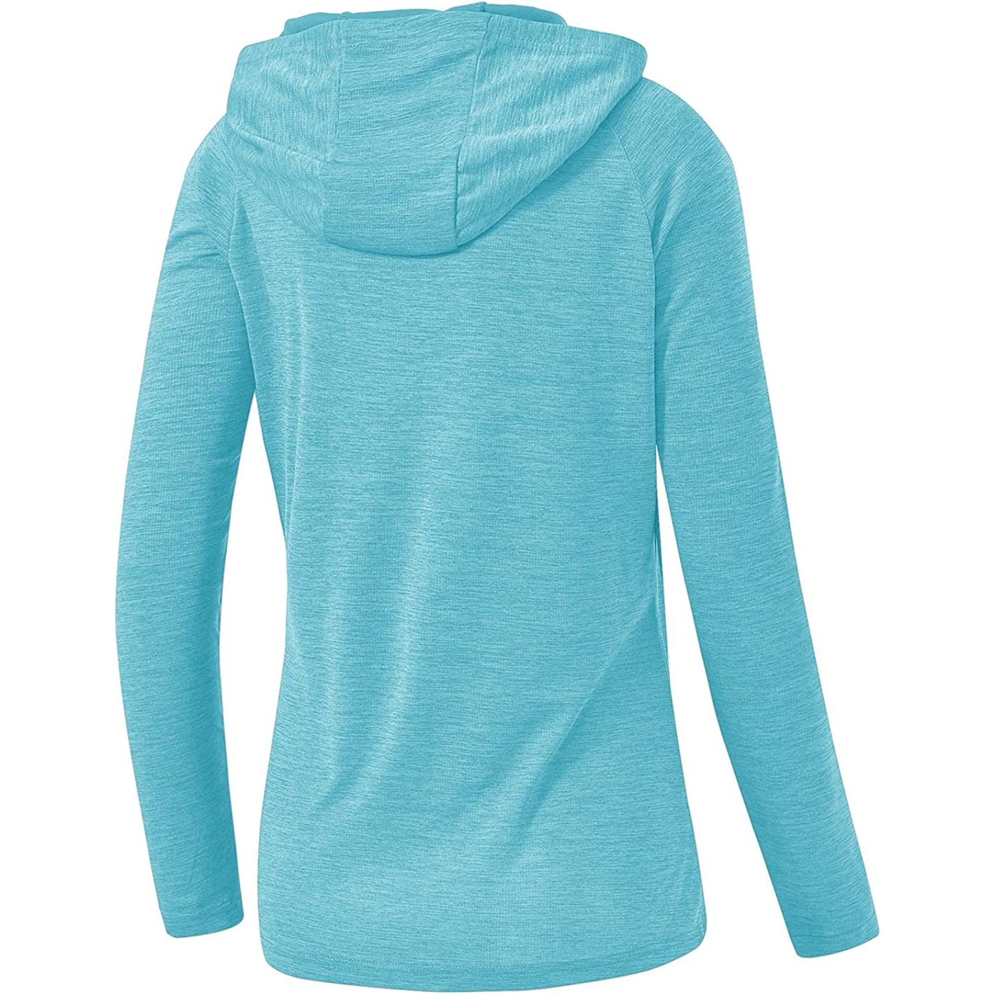 UPF 50+ Zonbescherming Hoodie - Elastische Yoga Hoodie - Lange Mouw Sport Shirt - Fitness  Trui Met Capuchon - Wandelen Outdoor UV-shirt - Lichtgewicht - Licht Blauw