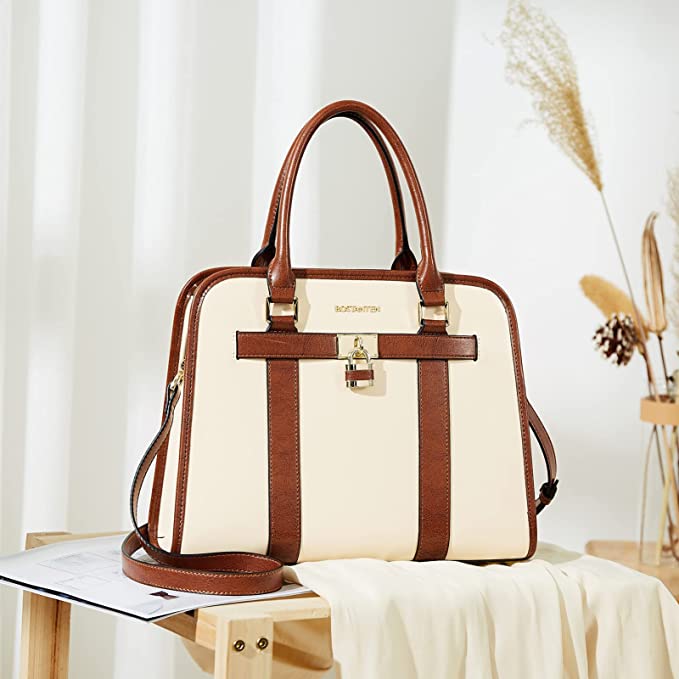Bostanten  Dames Handtas – Elegante Kunstleren Tas met Ritssluiting – 3-Vaks Indeling – Verstelbare Crossbody Schouderriem – Binnenvak met Rits – Handtas voor Dagelijks Gebruik – Ca. 29x13x25 cm