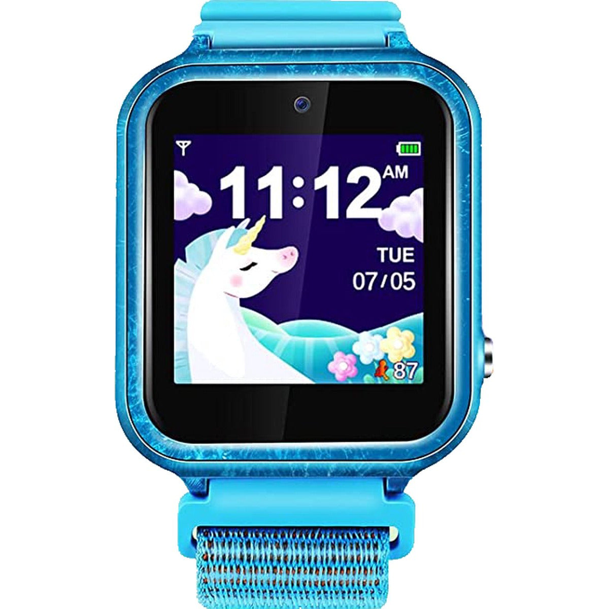 Smart Watch Voor Kinderen - Smartwatch Met 24 Ingebouwde Games - Met Stappenteller - Telefoon Mode - Muziekspeler - Rekenmachine - Klok - Zaklamp - Van 3 Tot 14 Jaar - Blauw
