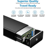 Selvim - 10000mAh  - Draagbare Power Bank - Mini Ultra- Compacte Draagbare Oplader - Externe Batterij - Universeel Compatibel - 95mm x 43mm