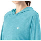 UPF 50+ Zonbescherming Hoodie - Elastische Yoga Hoodie - Lange Mouw Sport Shirt - Fitness  Trui Met Capuchon - Wandelen Outdoor UV-shirt - Lichtgewicht - Licht Blauw
