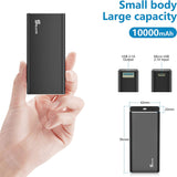 Selvim - 10000mAh  - Draagbare Power Bank - Mini Ultra- Compacte Draagbare Oplader - Externe Batterij - Universeel Compatibel - 95mm x 43mm