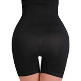 Hoog getailleerde - Butt Lifter - Shapewear Ondergoed - Billen Buik Benen Shaper - Seamless Corrigerende Ondergoed - Afslankbroek- Maat S - Zwart