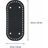 Tasbodem voor Gebreide Tas | 4 Stuks | PU-Leer Lang Ovaal Breien Gehaakte Tasbodem | Veelkleurige Handgeweven Kussenbasis voor DIY | 22 x 10cm