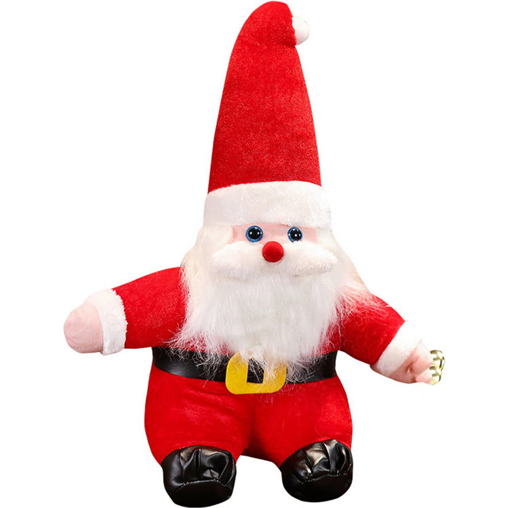 Decoratieve Kerstman - Gevulde Kerstman Pluche Decoratie - Met Bell - Rood