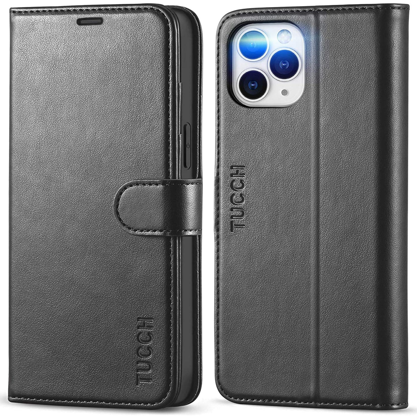 TUCCH - iPhone 12 Pro Max Hoesje 6.7 Inch – Leren Flip Cover Met Kaarthouders – Portemonnee Hoes Met Magneetsluiting &amp; Standaardfunctie – RFID Blokkering – Schokbestendige Bookcase – Volledige Bescherming – Niet Compatibel Met Andere Modellen