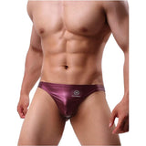 Sexy Faux Leren Herenslip - Herenmode String - Man Thong Ondergoed - Geschikt Om In Te Zwemmen - Rood - Maat S