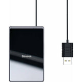 Baseus Compacte Draadloze Oplader - Snellader - 15W - Wireless Charger - Charging Pad - Fast Charger -15W Ultra Dun met USB Kabel 1M Zwart