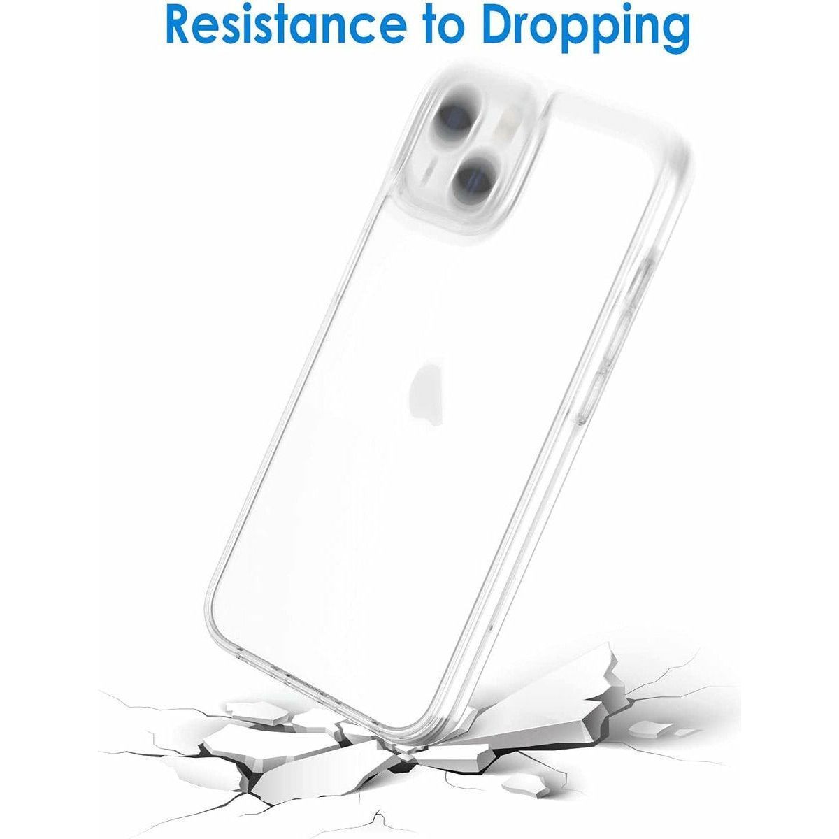 iPhone 13 Hoes - Slanke en Krasbestendige Transparante Hoes voor iPhone 13 (6,1-inch) - PC + TPU Materiaal - Schokabsorberende Bescherming met Verhoogde Randen - Ondersteunt Draadloos Opladen - Perfecte Pasvorm met Toegang tot Alle Poorten