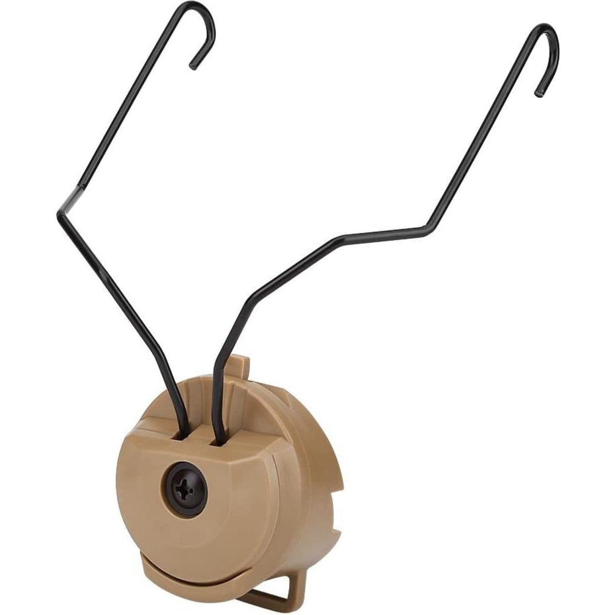 Gehoorkap Helm Adapter - Helmbevestiging Voor Oorbeschermers - Oorkappen Helm Verbind Stukken - Oorbeugel Helm Bevestiging - Met Rails - Met Rail Adapter - Airsoft helm Accessoires - Geschikt Voor De Sordin / MICH 2001 / IBH Helm - Beige