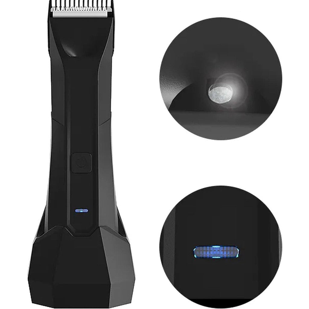 Professionele Haartrimmer Met Laadstation - Scheeraparaat - Baardtrimmer - Elektrische Trimmer voor Mannen - 0 Tot 3,5 mm - USB Oplaadbaar - Haar- en Baardtrimmer - IPX5 Waterdicht - Met LED Licht - Zwart