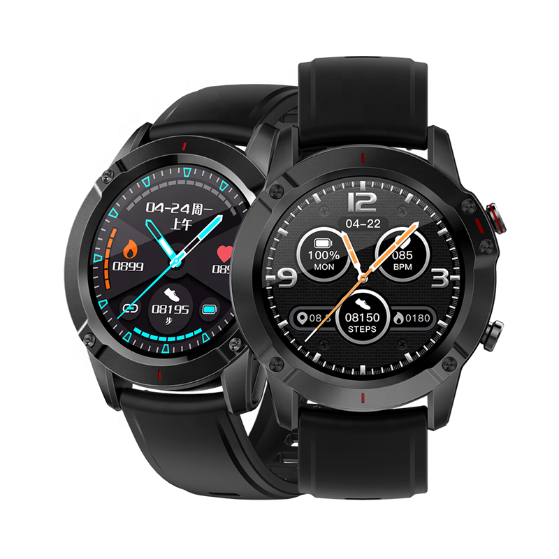 RS Smartwatch Met 1.3 Inch HD Touchscreen – Hartslagmeter & Bloeddrukmeting – IP68 Waterdicht Fitnesshorloge Met Siliconen Band – Stappenteller & Activiteitentracker – 7 Sportmodi – Meldingen – Compatibel Met iOS & Android – Zwart