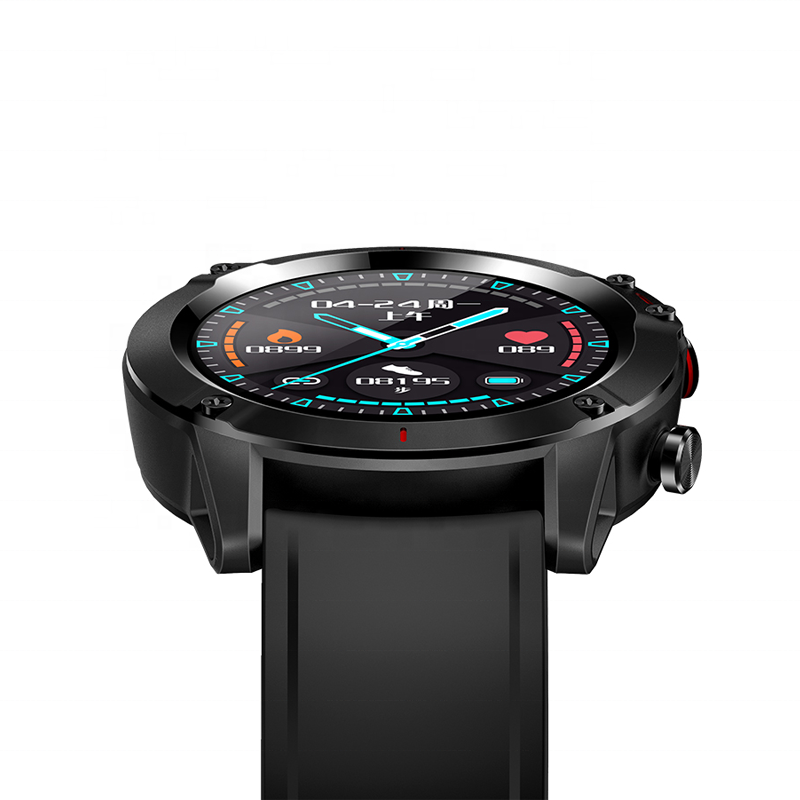 RS Smartwatch Met 1.3 Inch HD Touchscreen – Hartslagmeter & Bloeddrukmeting – IP68 Waterdicht Fitnesshorloge Met Siliconen Band – Stappenteller & Activiteitentracker – 7 Sportmodi – Meldingen – Compatibel Met iOS & Android – Zwart