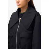 GANNI Wide Collar Jacket in Zwart - Maat 38