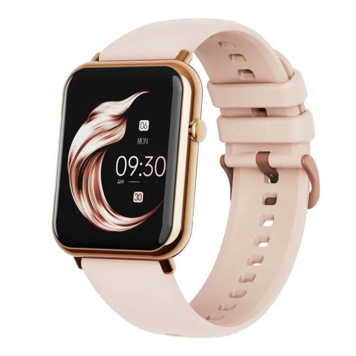 Q19 Pro - Smartwatch voor Vrouwen - Fitness Smartwatch - Voor Android / iOS Telefoons - Gezondheids- en Fitnessfuncties - Waterdicht - Cadeau voor Sportliefhebbers - Roze Goud (2023)