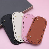 Tasbodem voor Gebreide Tas | 4 Stuks | PU-Leer Lang Ovaal Breien Gehaakte Tasbodem | Veelkleurige Handgeweven Kussenbasis voor DIY | 22 x 10cm