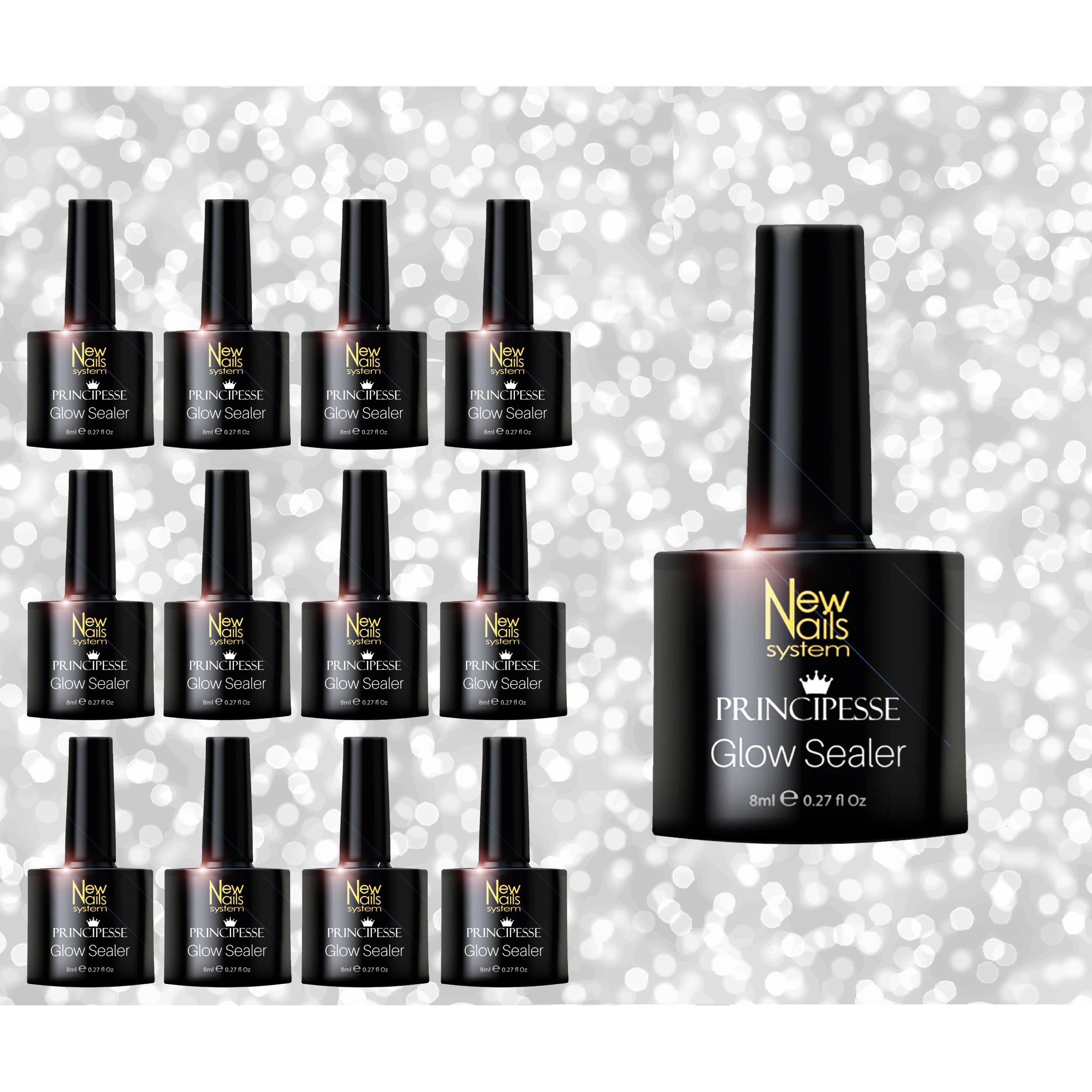 12 Stuks - 8ml Reflecterende Glitter Gel Nagellak - Professioneel - Schitterende Diamant Nagellak Gel - Glow Sealer - Zilveren Nagellak - Soak Off UV Gel