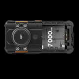 AGM H5 - Robuuste Smartphone (2023) - 6.52" HD Scherm - 6G+128G - 109dB Luidste Speaker - Outdoor Mobiele Telefoon - Nachtzicht Camera - IP68 Waterdicht - Dual SIM 4G Android 12 - Zwart / Oranje