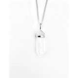 Helende Kristallen Hanger | 1 Stuk | Natuurlijke Gepolijste Edelsteen met Ketting (48cm) voor Reiki, Chakra, Feng Shui | Bergkristal