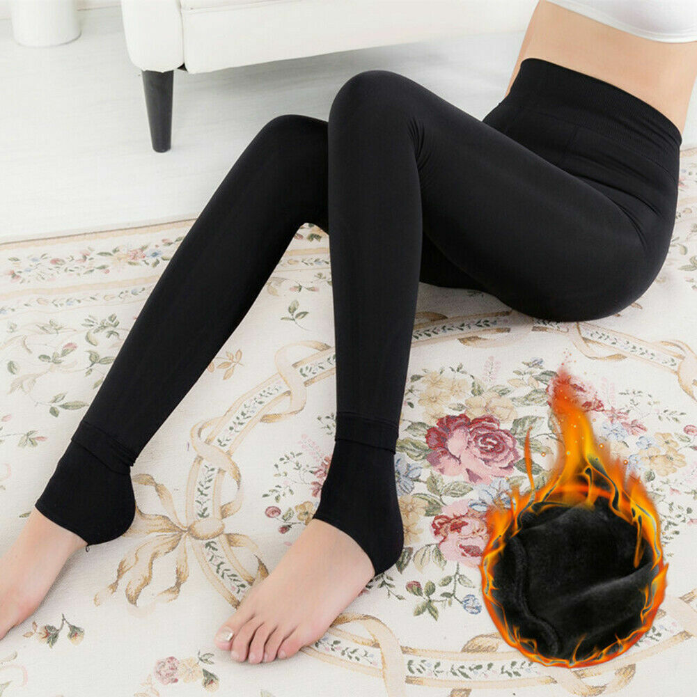 FUTURO FASHION - Lange winterlegging - zeer warm en dik - katoen - met fleece aan de binnenkant - P28, zwart, 36 FUTURO FASHION - Lange winterlegging - zeer warm en dik - katoen - met fleece aan de binnenkant - P28, zwart, 36