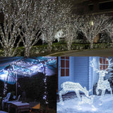 BrizLabs | Kerstverlichting met 200 LEDs | Wit | 20 m | koudwit | Lichtsnoer | 8 modi | waterdicht | kerstverlichting voor buiten | tuin | bruiloft | party